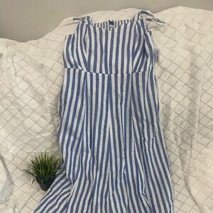Old Navy Blue and White Striped Sundress